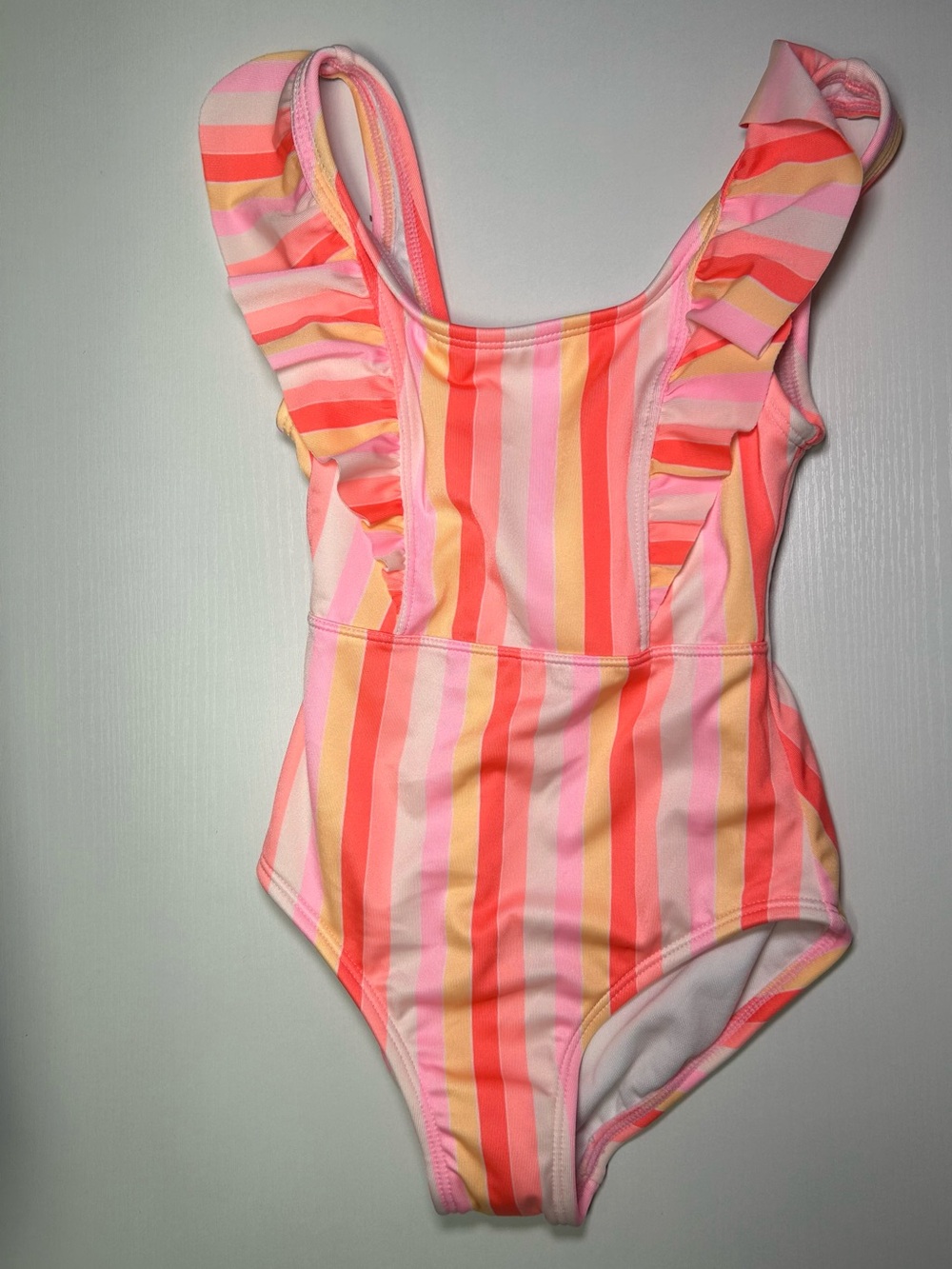 Cat And Jack Girls Size XS Pink Striped One Piece Bathing